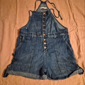 Pilcro Denim Button-Up Romper